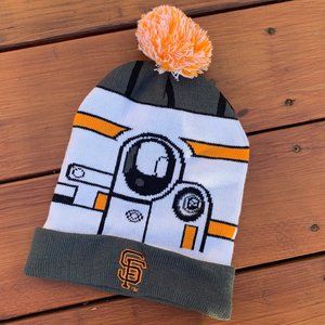 ⚾️🖤🧡Official Star Wars MLB San Francisco Giants Baseball BB-8 Beanie Hat Pom